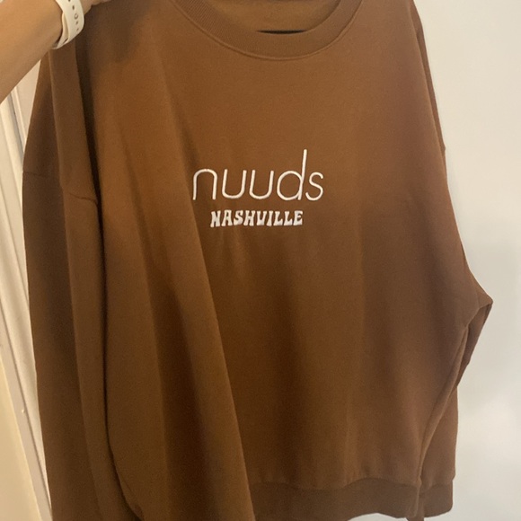 NWOT Nuuds Nashville chocolate sweatshirt - Picture 2 of 4